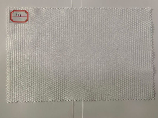 62g สีขาว 100% Viscose Spunlace ผ้านอนวูฟเวนขนาดเล็ก Pearl Grain ผ้าฝ้ายเนื้อเยื่อ, แผ่น, ผ้าเช็ดทำความสะอาดเปียก