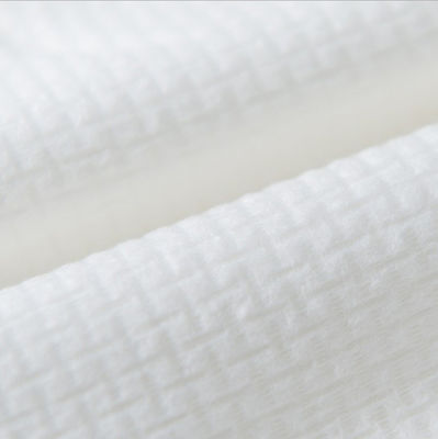 110g สีขาว EF Grain 100% Viscose Cross Spunlaced เนื้อเยื่อฝ้ายไม่ทอ, Wet Wips