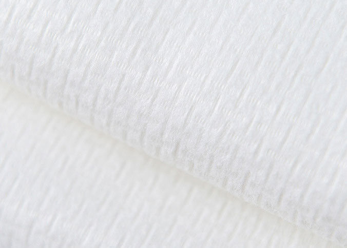 110g สีขาว EF Grain 100% Viscose Cross Spunlaced เนื้อเยื่อฝ้ายไม่ทอ, Wet Wips