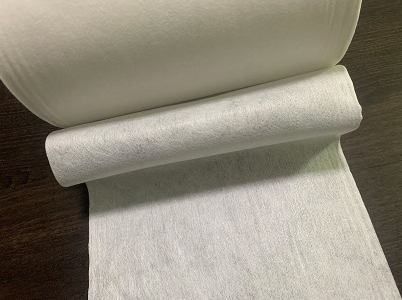 50g โพลีเอสเตอร์สีขาวและ Viscose Spunlace ผ้านอนวูฟเวนสำหรับผ้าฝ้ายเนื้อเยื่อ, แผ่น, ผ้าเช็ดทำความสะอาดเปียก