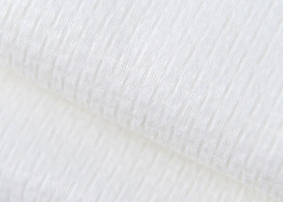 110g สีขาว EF Grain 100% Viscose Cross Spunlaced เนื้อเยื่อฝ้ายไม่ทอ, Wet Wips