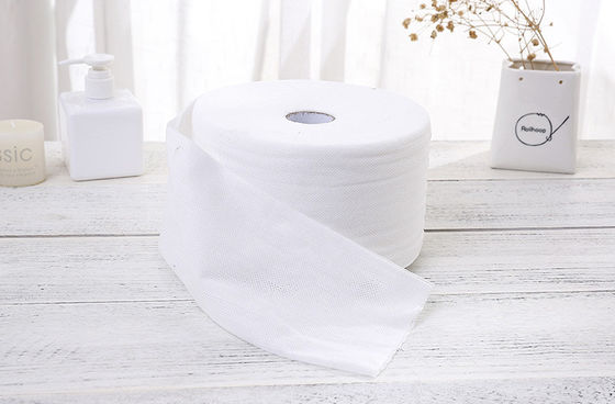 50g สีขาว 100% Viscose Spunlace นอนวูฟเวนตาข่ายผ้าฝ้ายทิชชู่, ผ้าขนหนูเช็ดหน้า, ผ้าเช็ดทำความสะอาดเปียก