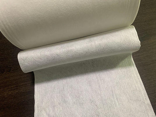 50g สีขาว Viscose และโพลีเอสเตอร์ Spunlace ผ้านอนวูฟเวนสำหรับผ้าฝ้ายเนื้อเยื่อ, แผ่น, ผ้าเช็ดทำความสะอาดเปียก